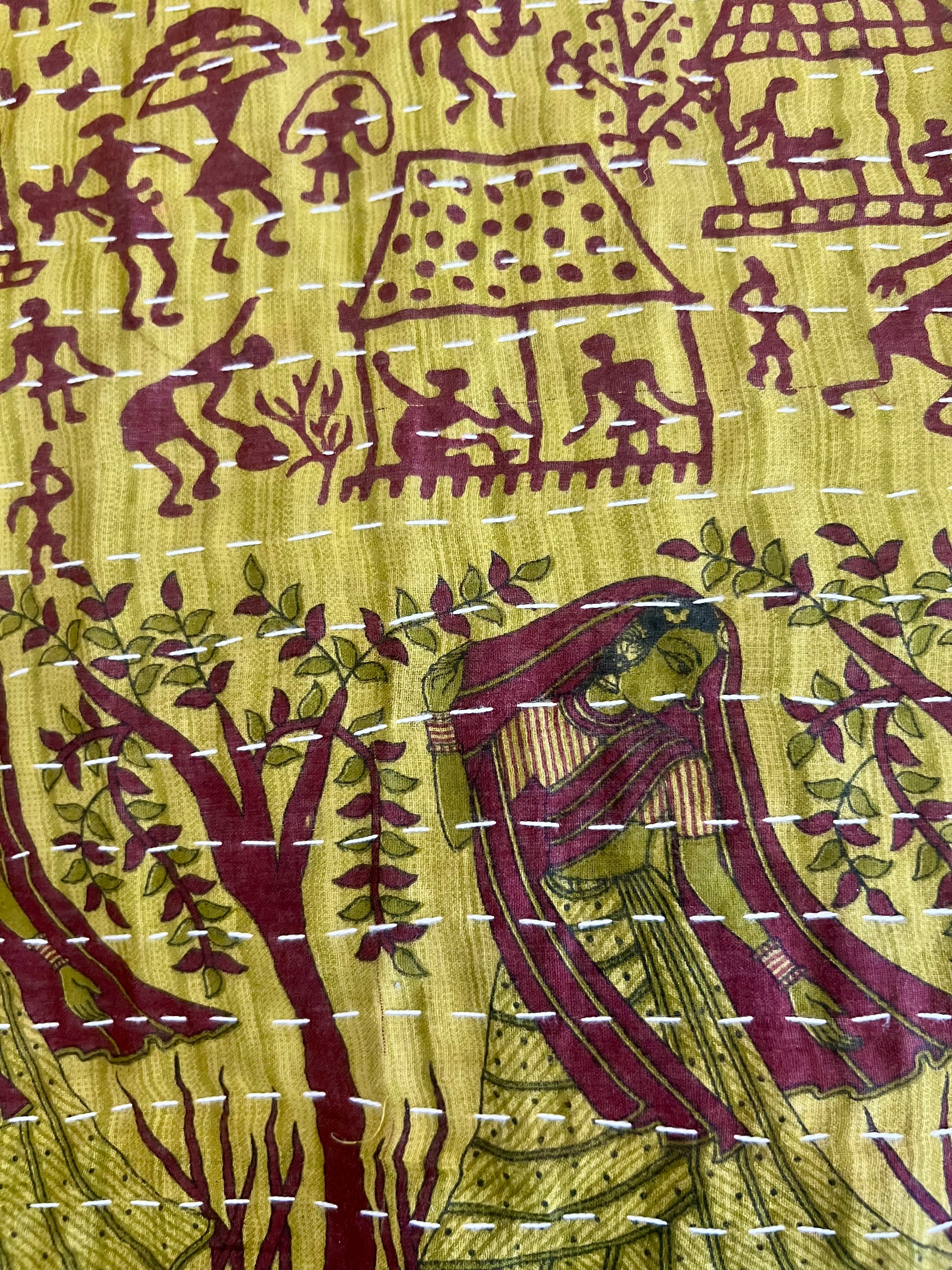 Kahaani - Indian Kantha Quilt