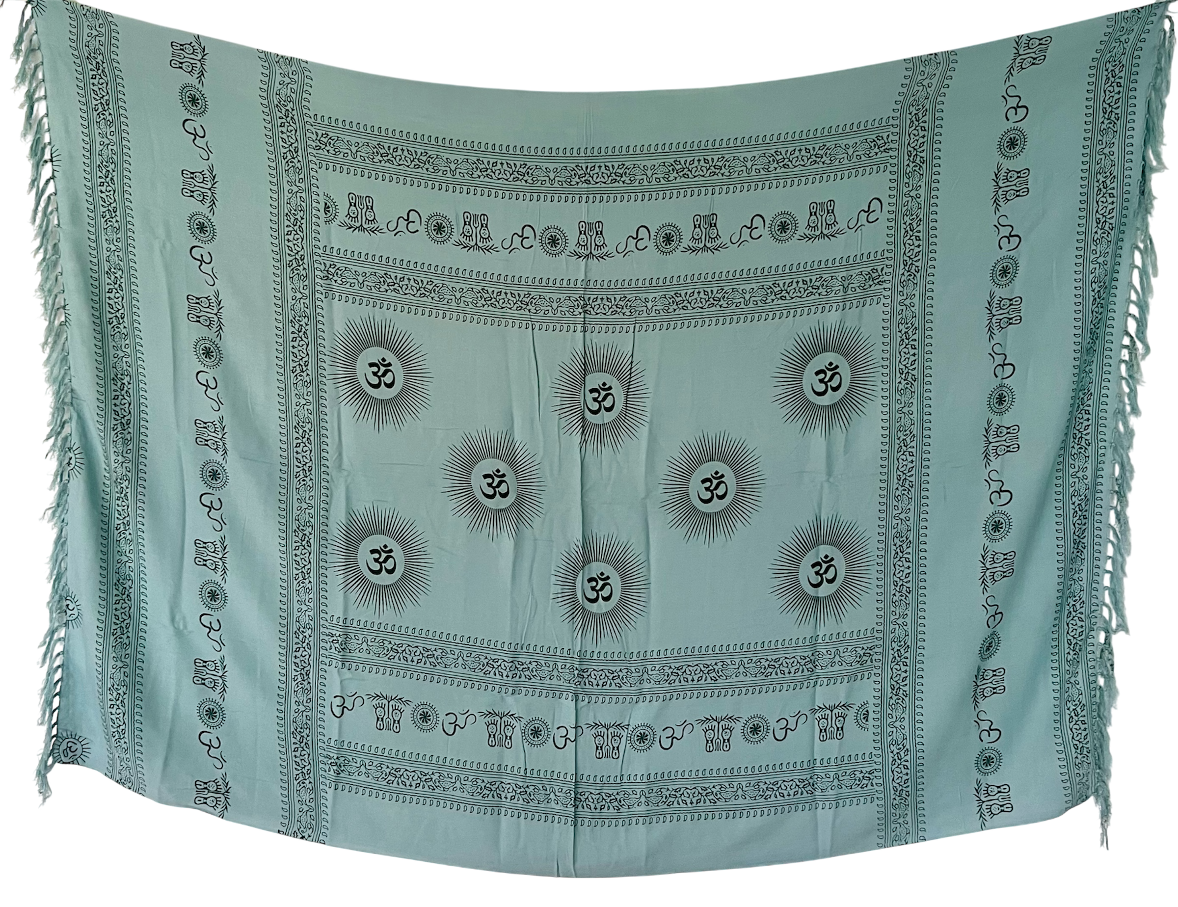 Blue Om Print - Beach Sarong