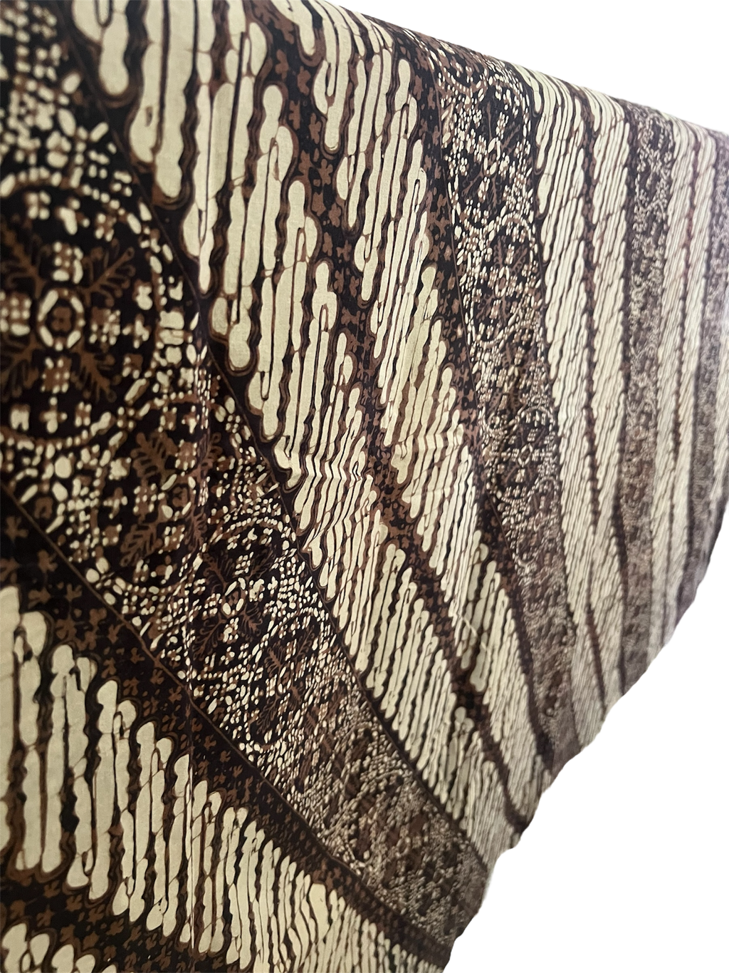 Vintage Indonesian Batik - Brown & Cream