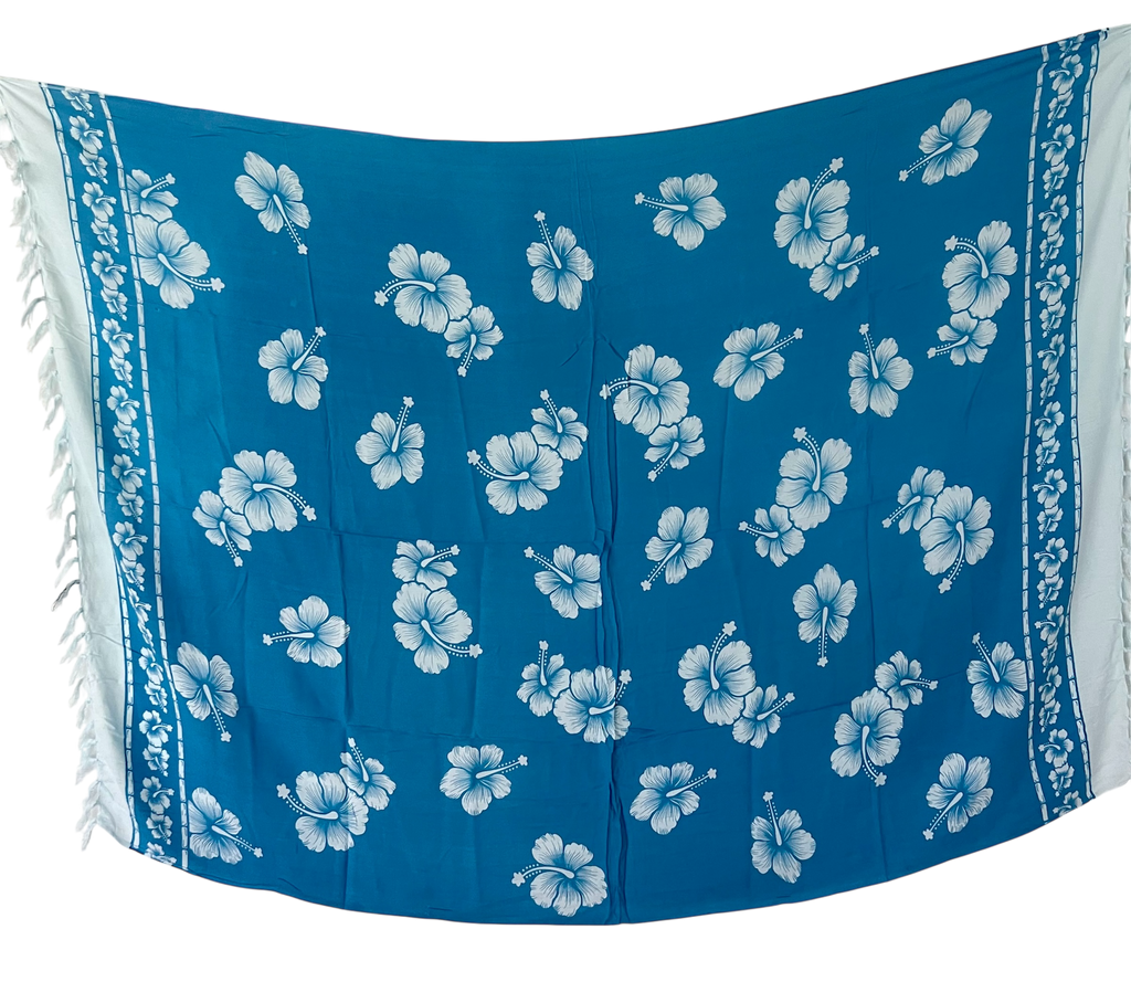 Blue Hibiscus - Beach Sarong
