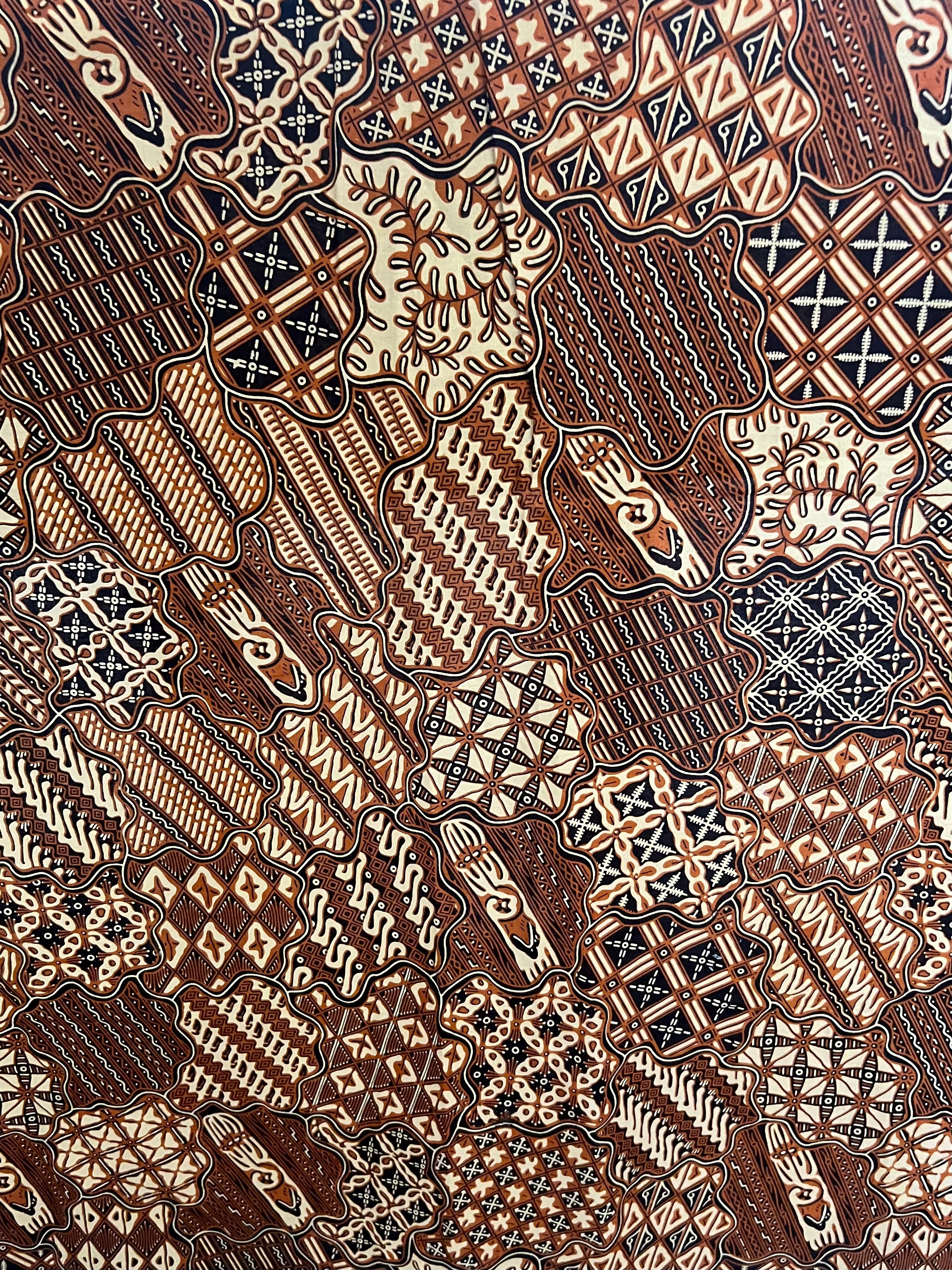 Vintage Indonesian Batik - Orange