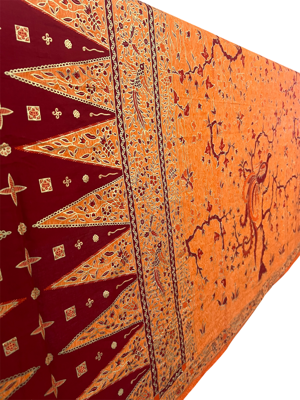 Silk Indonesian Batik - Orange