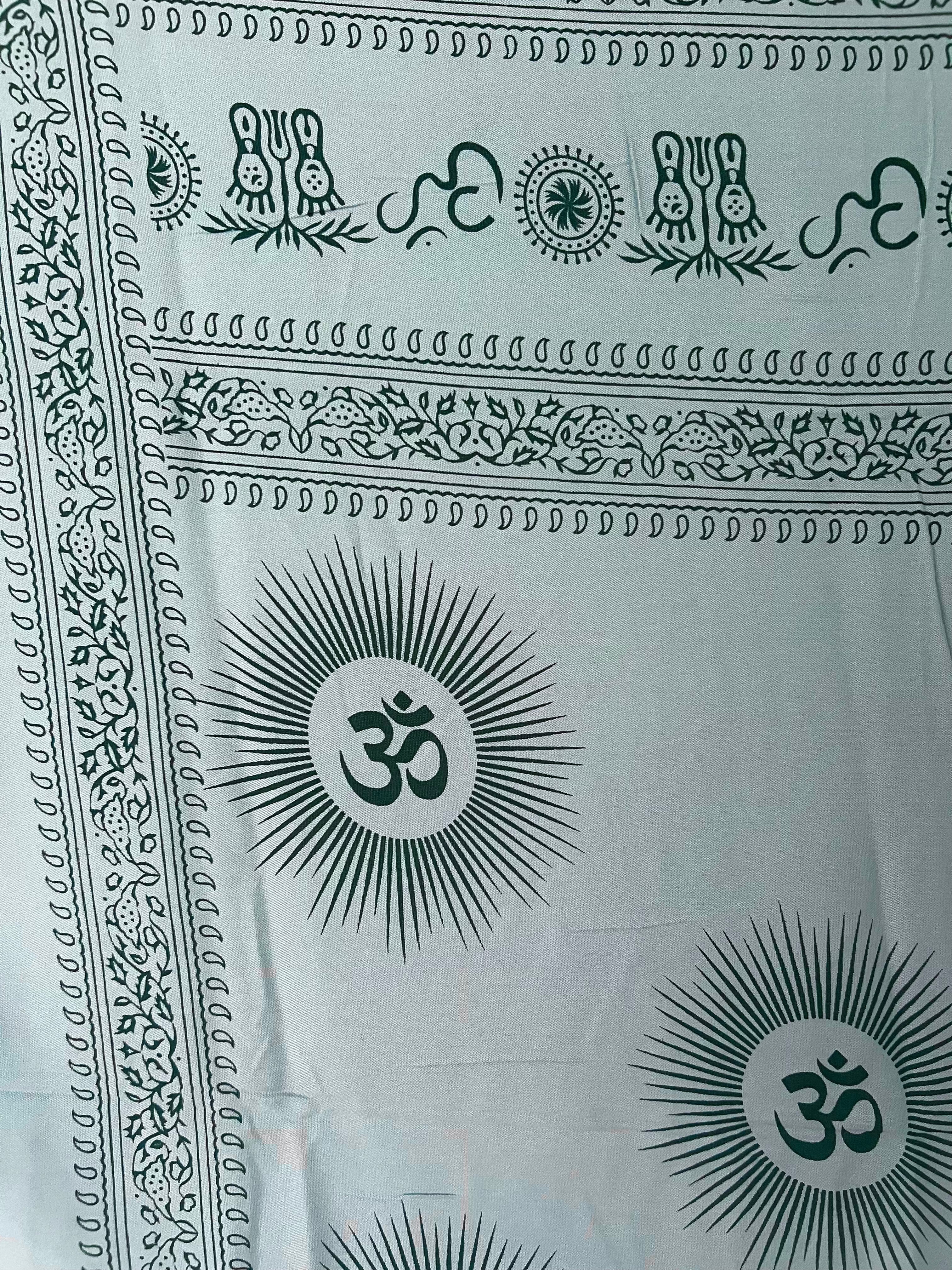 Blue Om Print - Beach Sarong