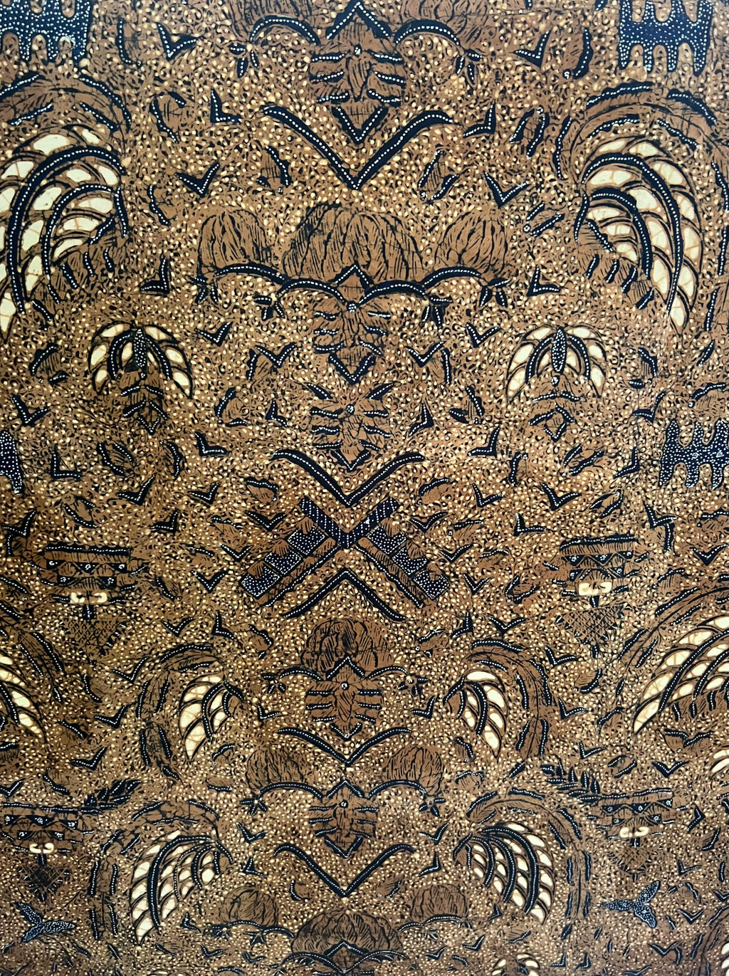 Vintage Indonesian Batik - Golden Brown