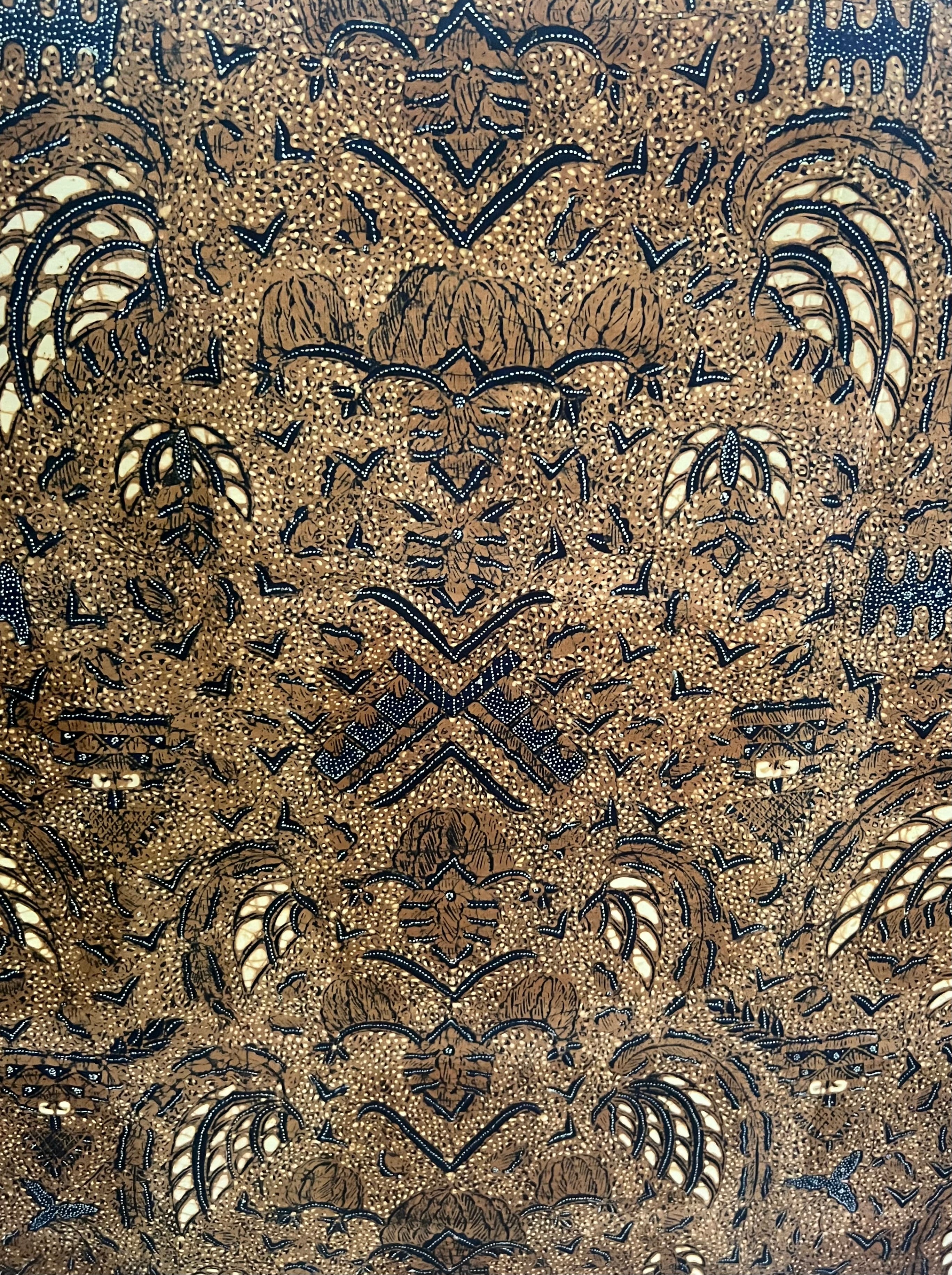 Vintage Indonesian Batik - Golden Brown