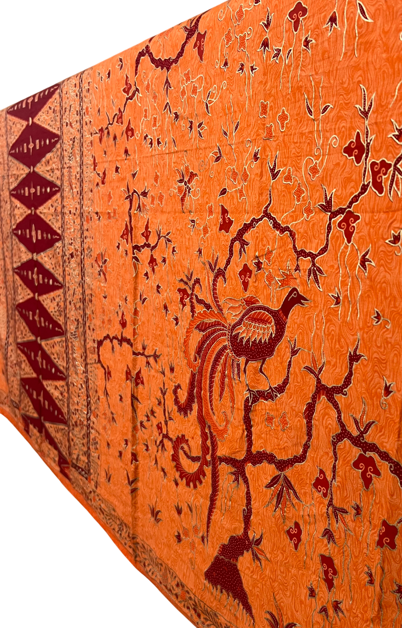 Silk Indonesian Batik - Orange