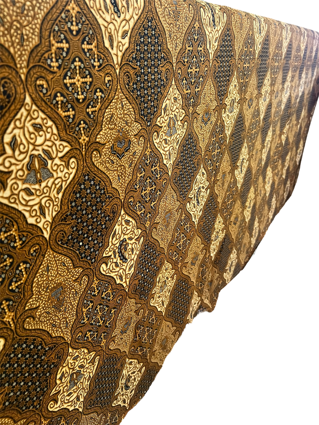 Vintage Indonesian Batik - Gold