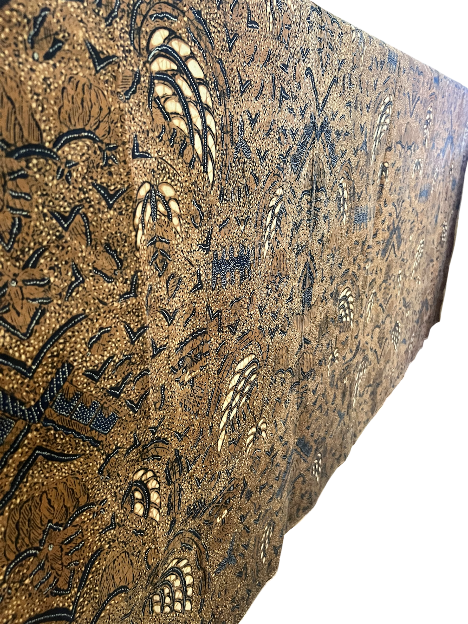 Vintage Indonesian Batik - Golden Brown