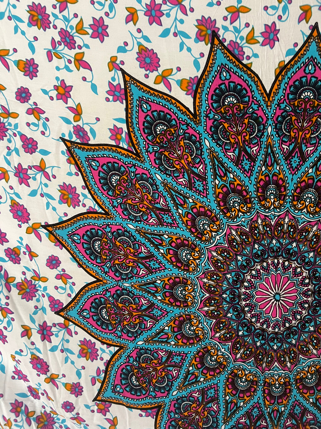 White & Blue Mandala - Beach Sarong