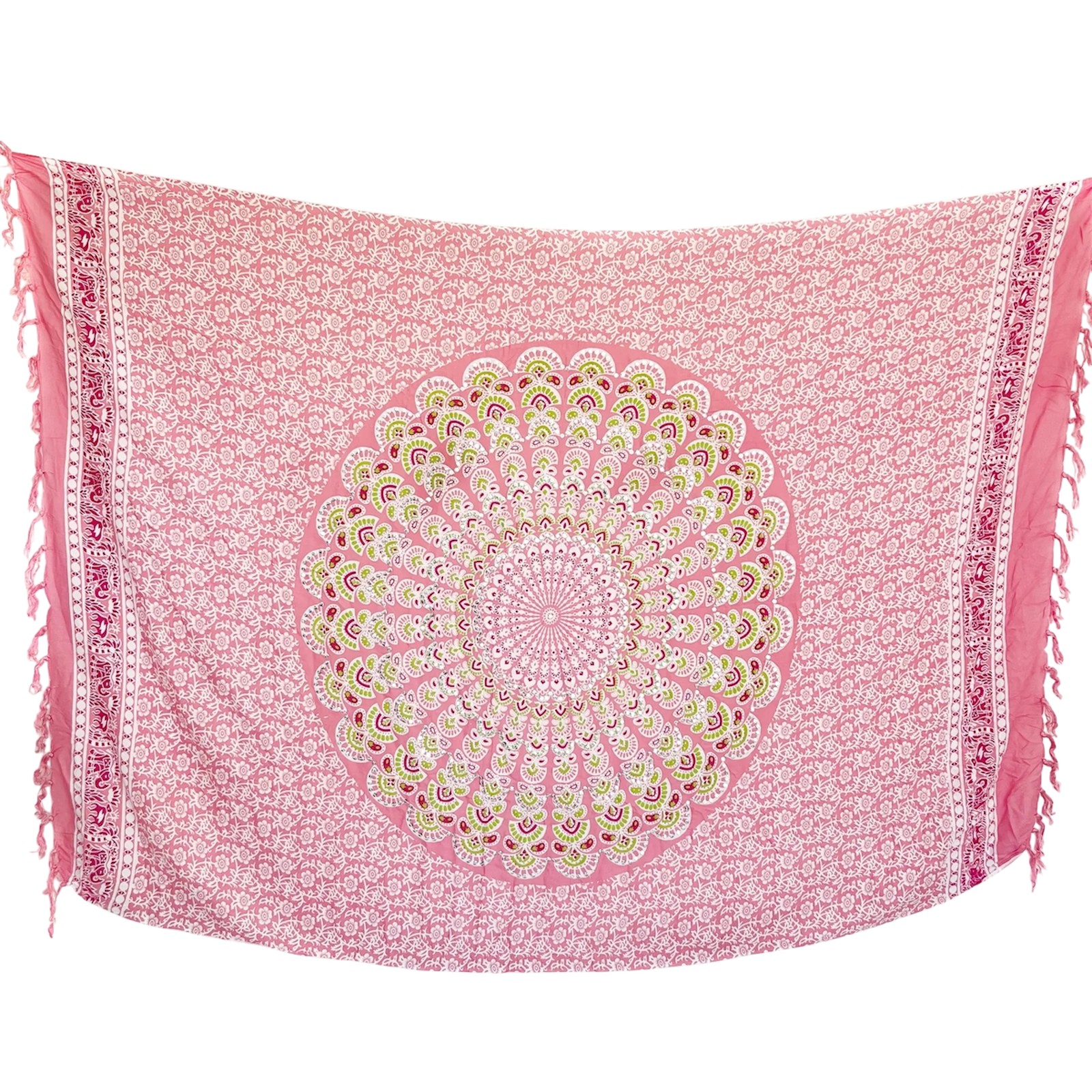 Pink Sequin Mandala - Beach Sarong