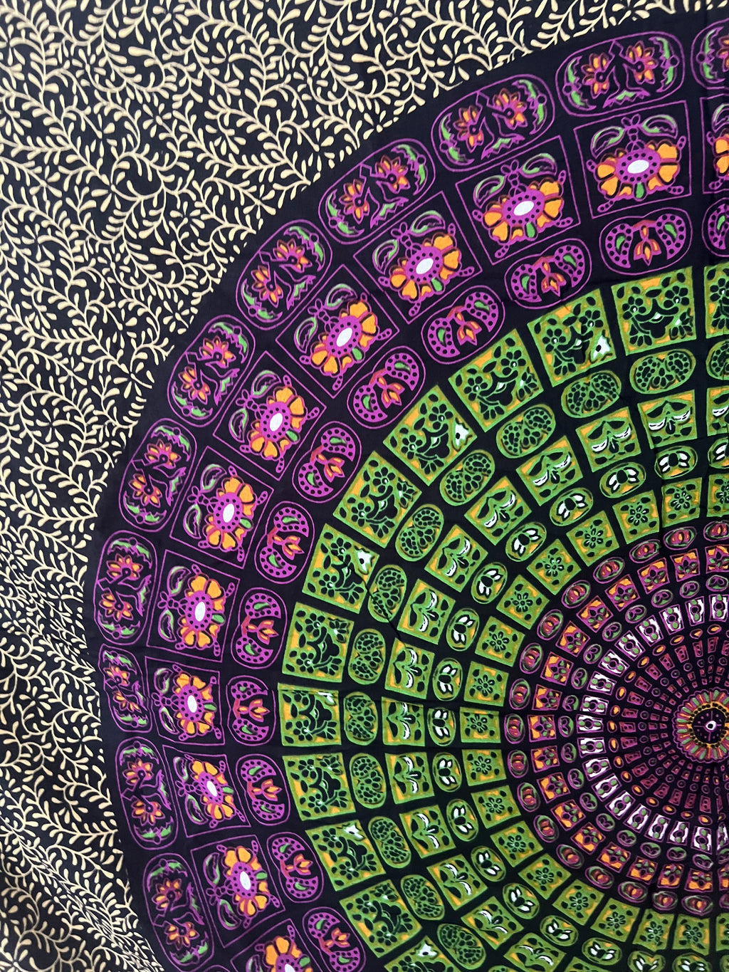 Purple & Green Mandala - Beach Sarong