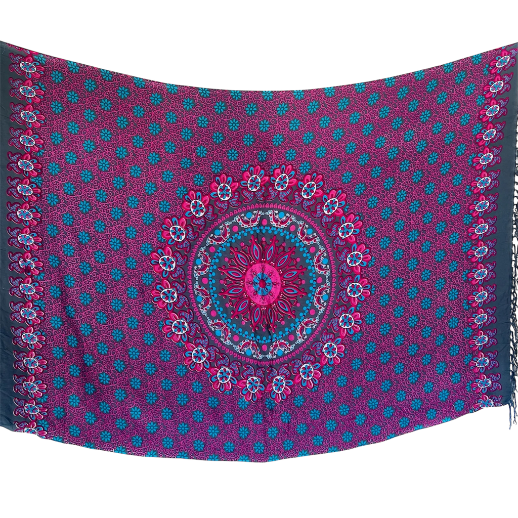 Pink & Blue Mandala - Beach Sarong