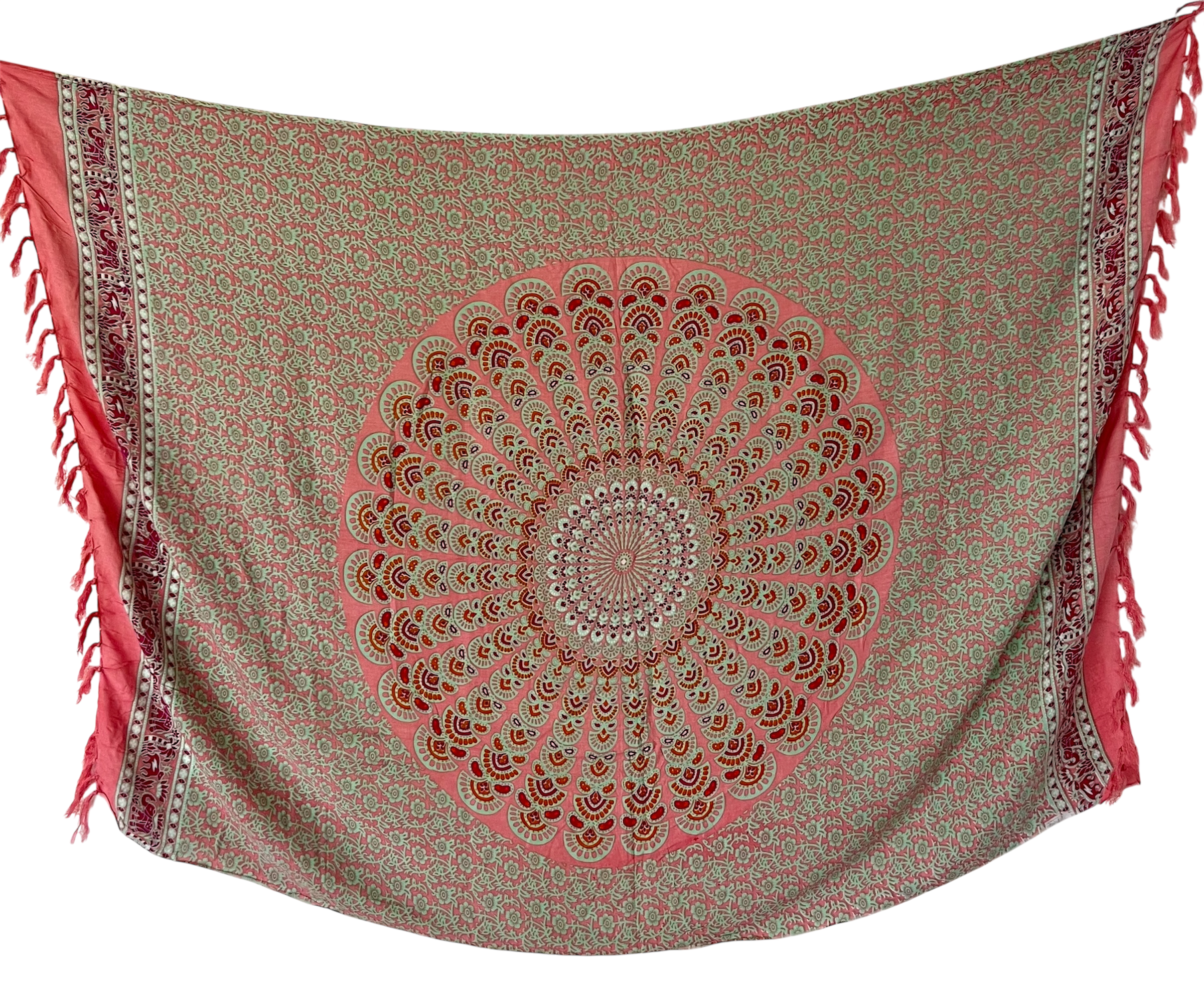 Pastel Pink & Blue Mandala - Beach Sarong