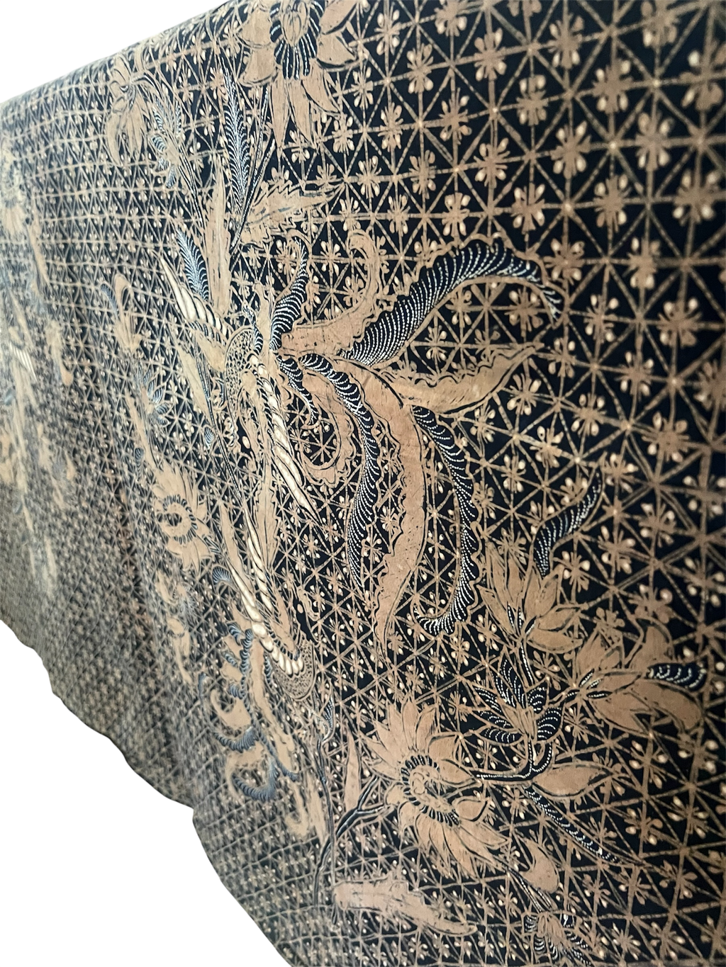 Vintage Indonesian Batik - Navy Bird