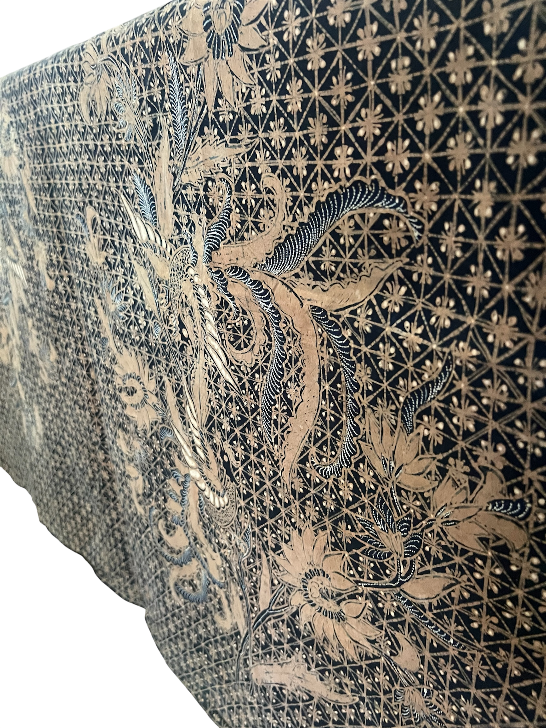 Vintage Indonesian Batik - Navy Bird