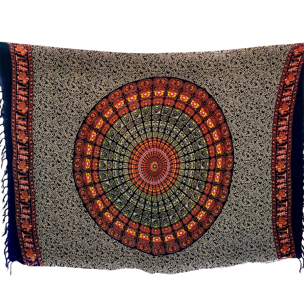 Orange Mandala - Beach Sarong