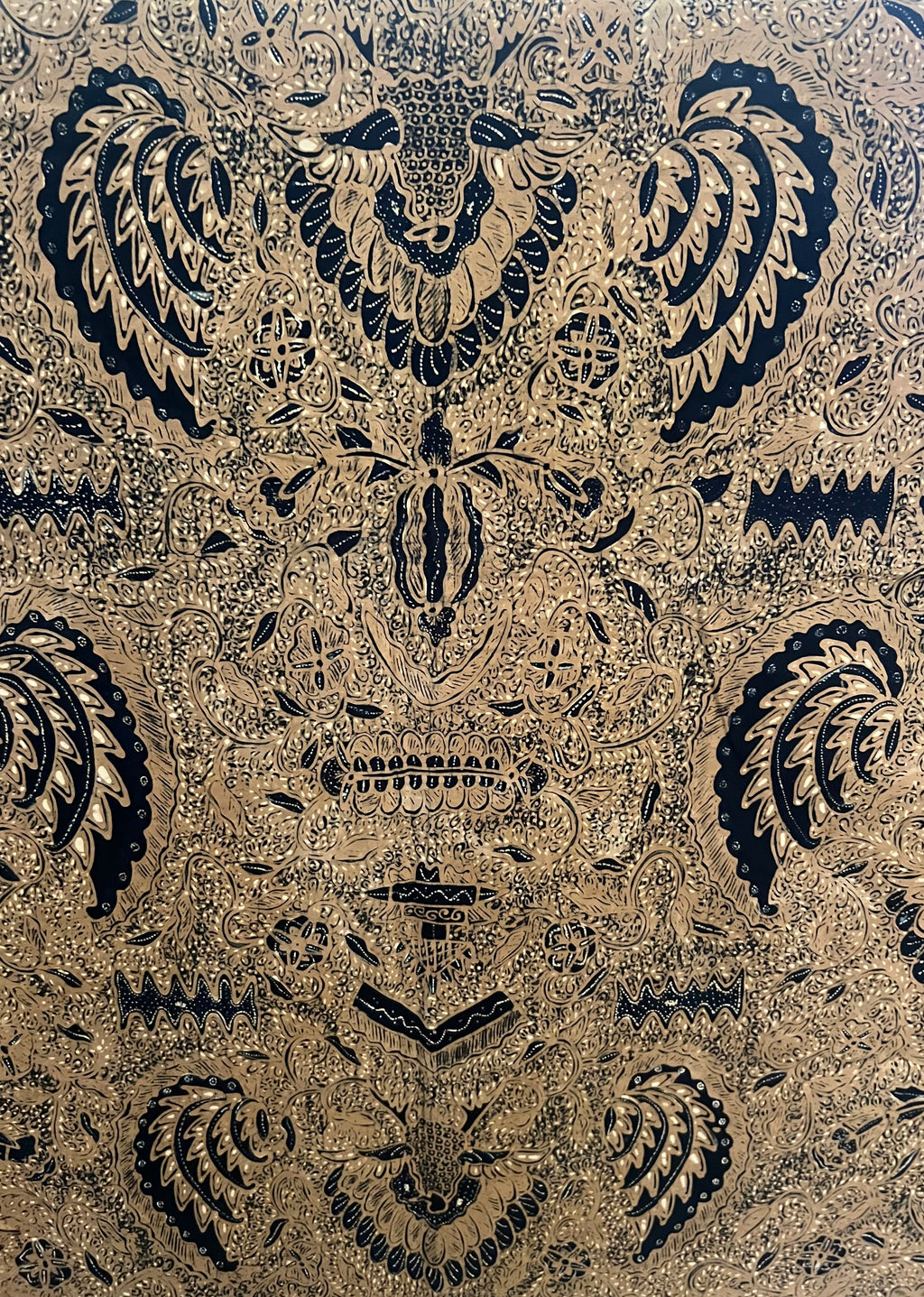Vintage Indonesian Batik - Light Brown