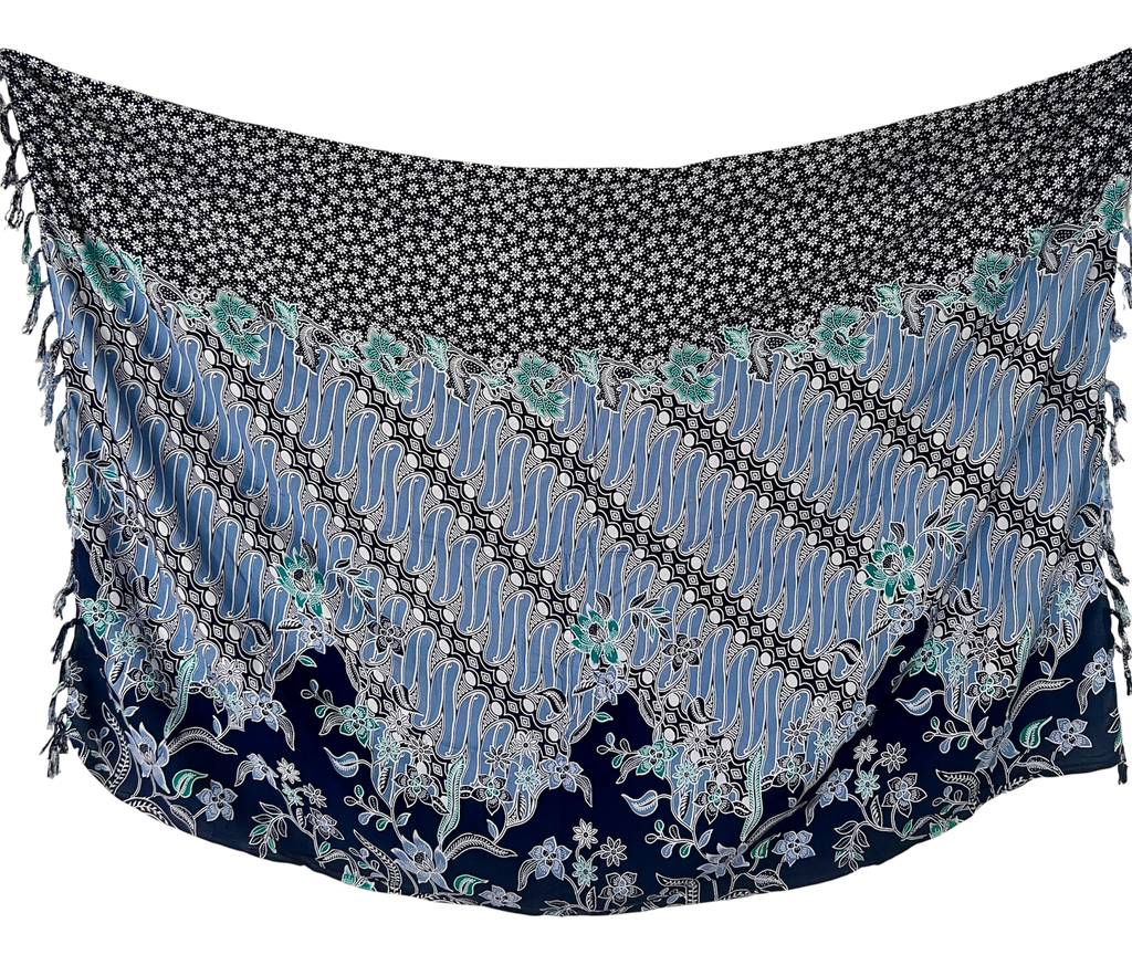Blue Floral - Beach Sarong