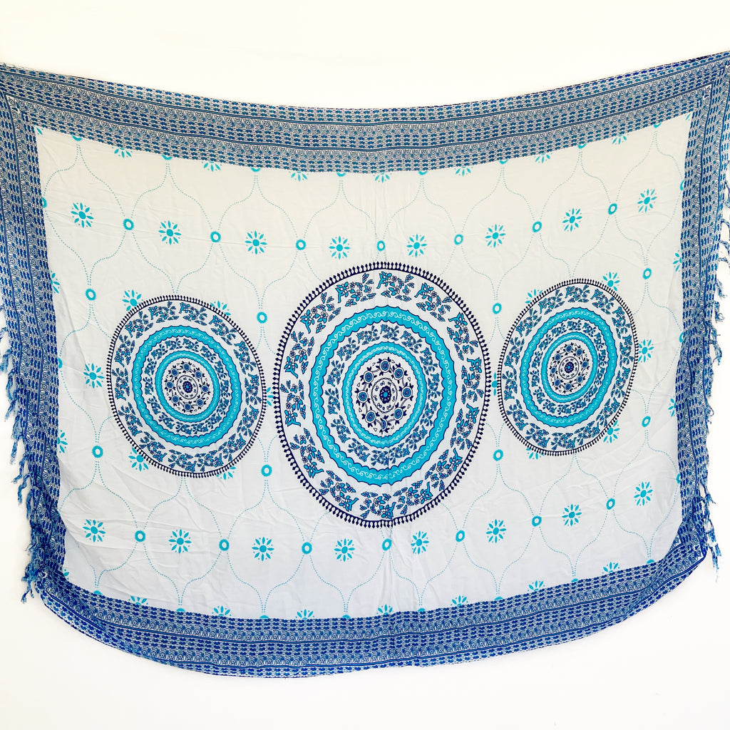 Blue Trio Mandala - Beach Sarong