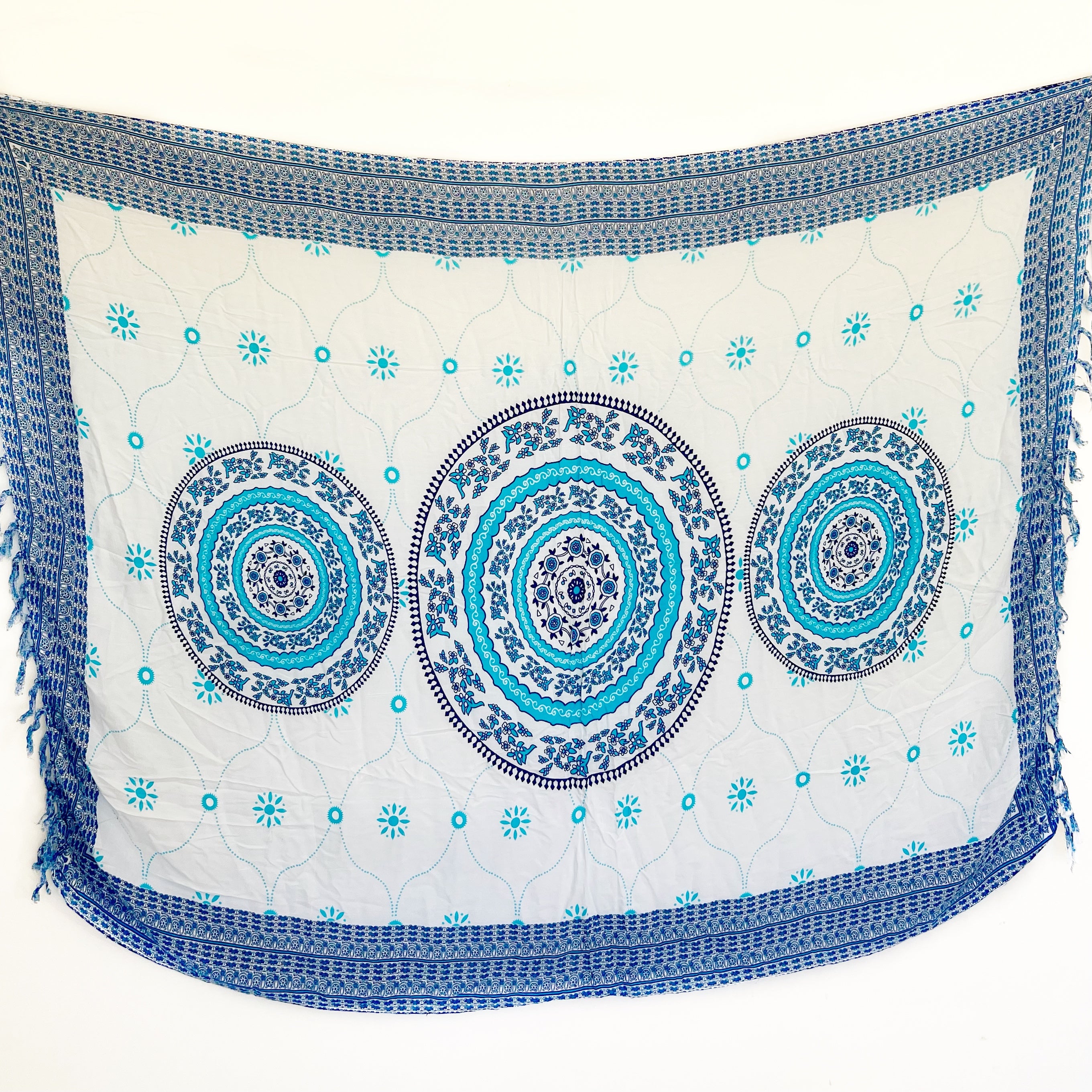 Blue Trio Mandala - Beach Sarong