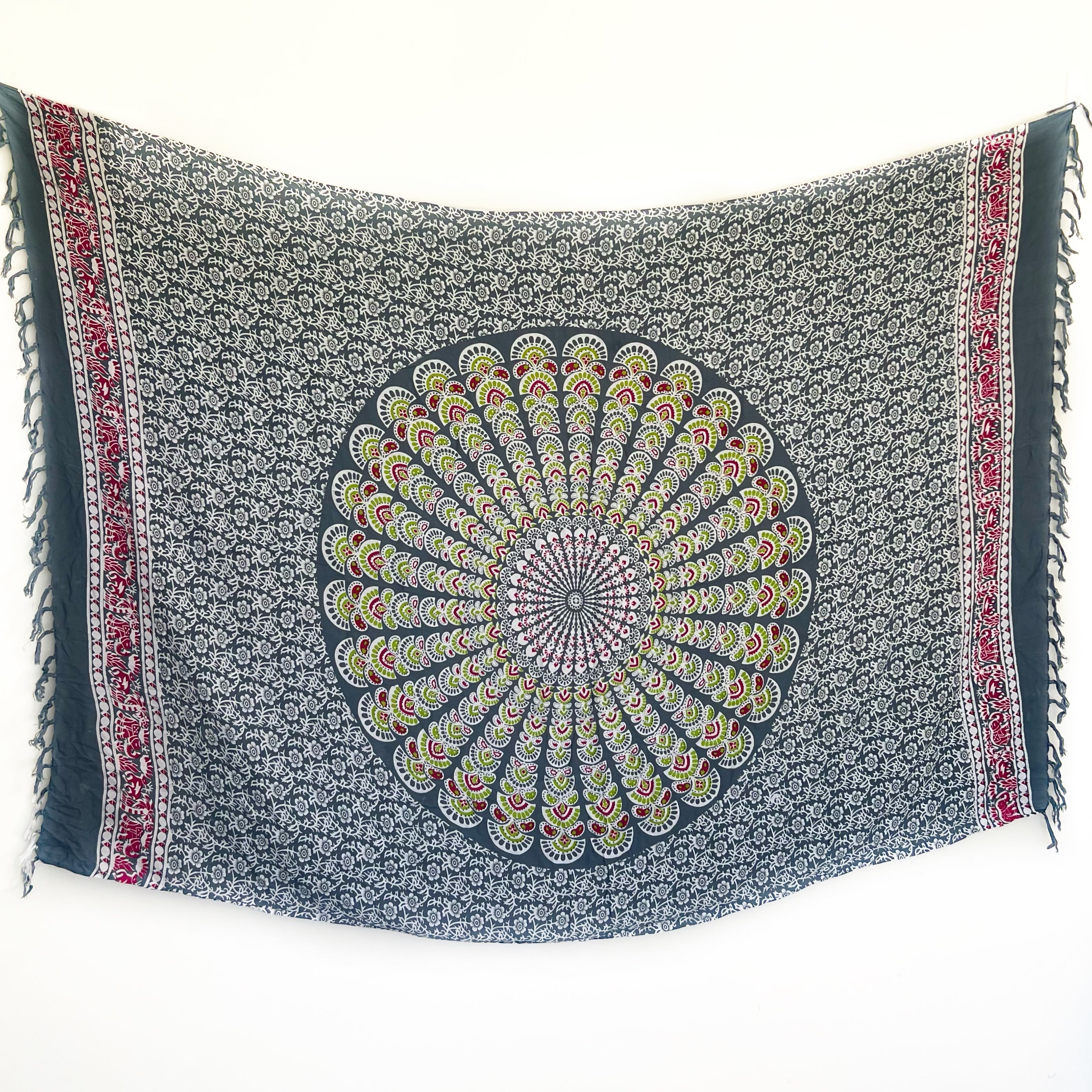 Grey Mandala - Beach Sarong