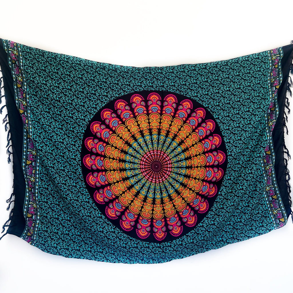 Blue & Pink Mandala - Beach Sarong