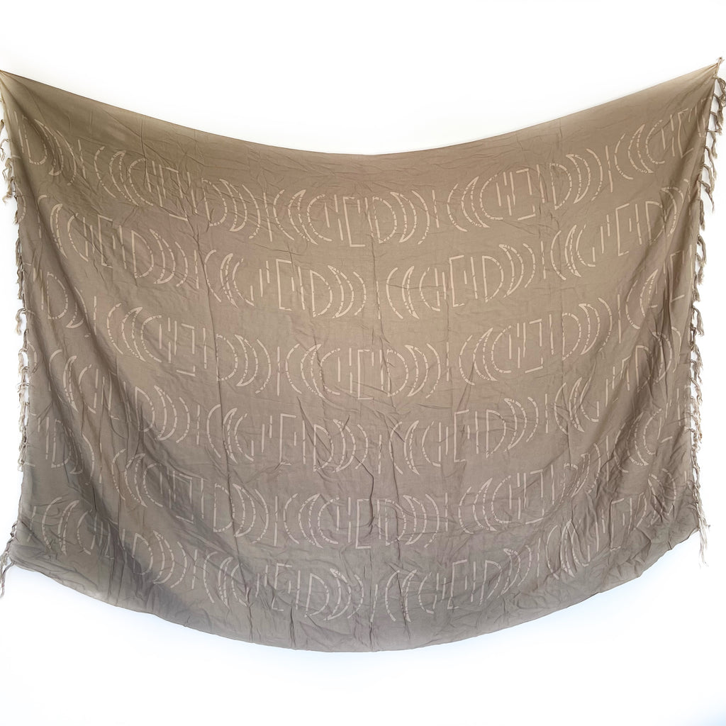 Tan Patterned - Beach Sarong