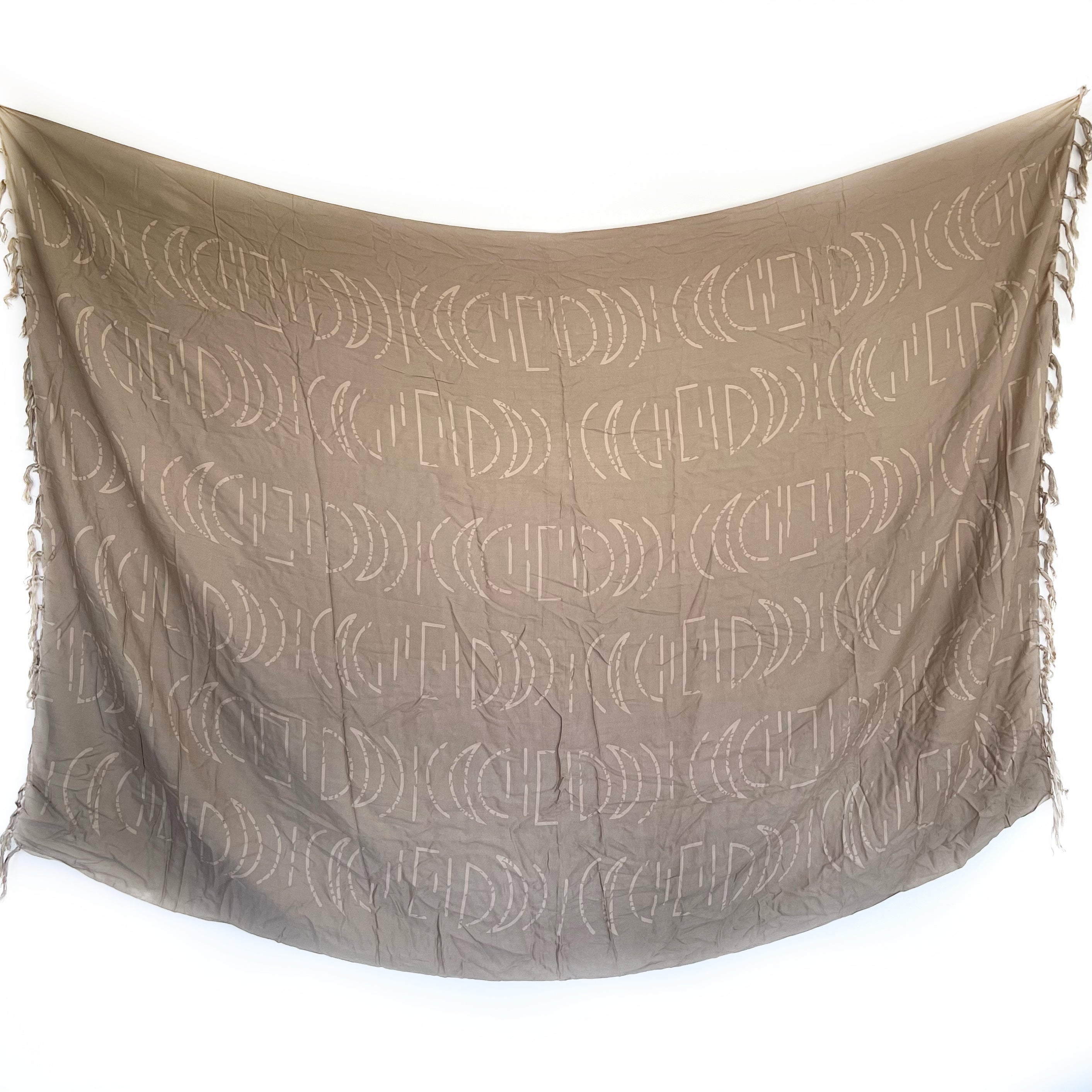 Tan Patterned - Beach Sarong