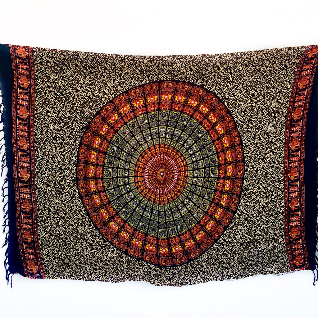 Orange Mandala - Beach Sarong