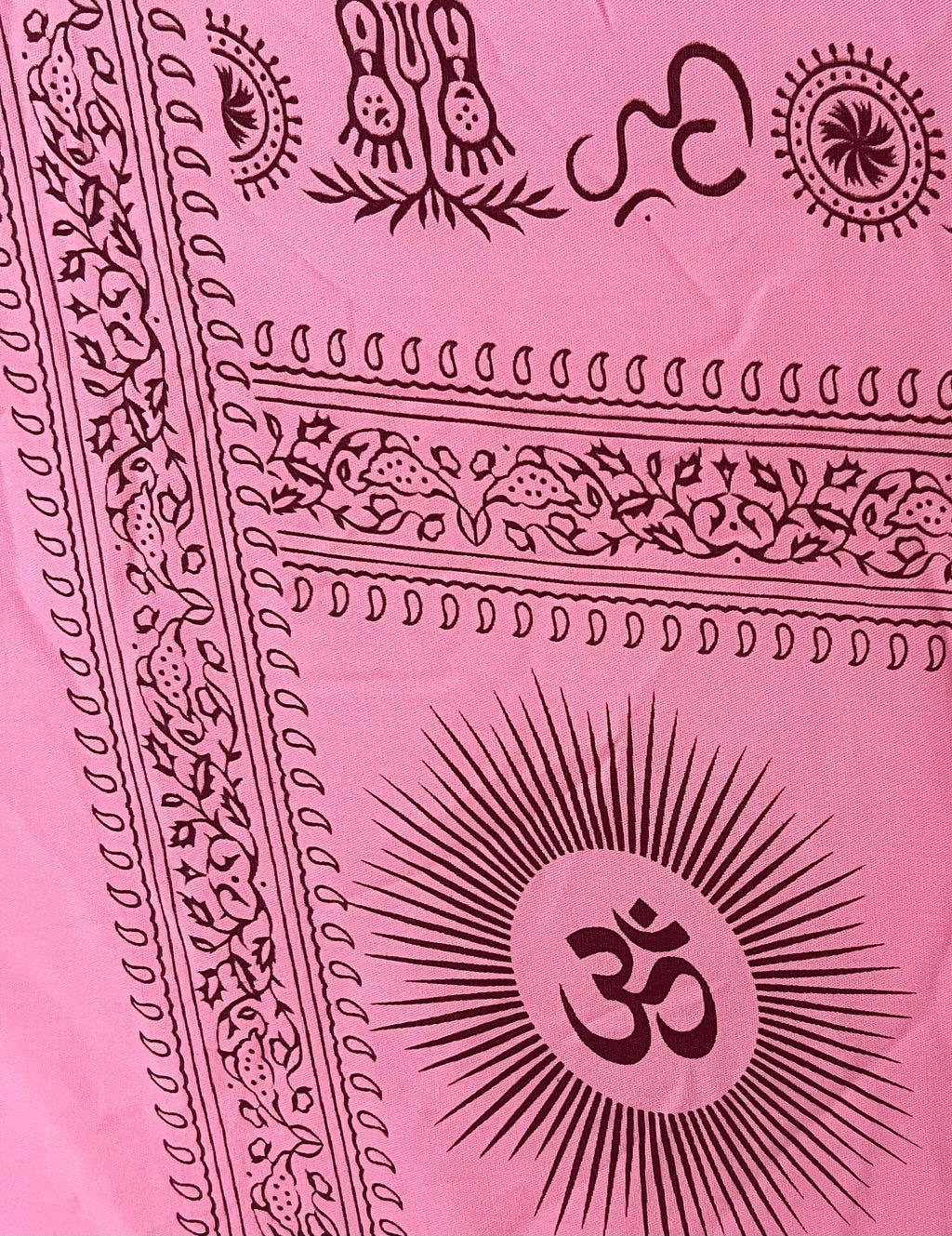 Pink Om Print - Beach Sarong