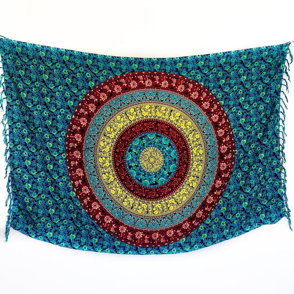 Turquoise Mandala - Beach Sarong
