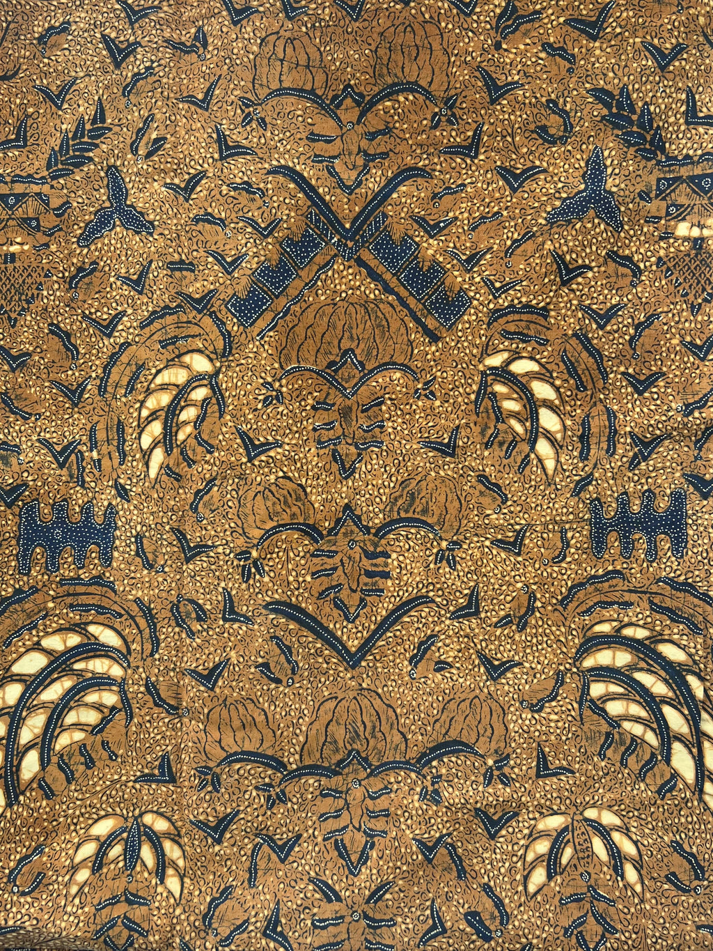 Vintage Indonesian Batik - Golden Brown