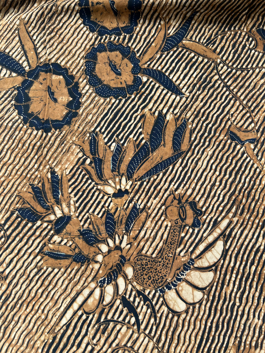 Vintage Indonesian Batik - Golden Bird