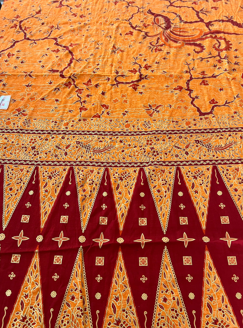 Silk Indonesian Batik - Orange