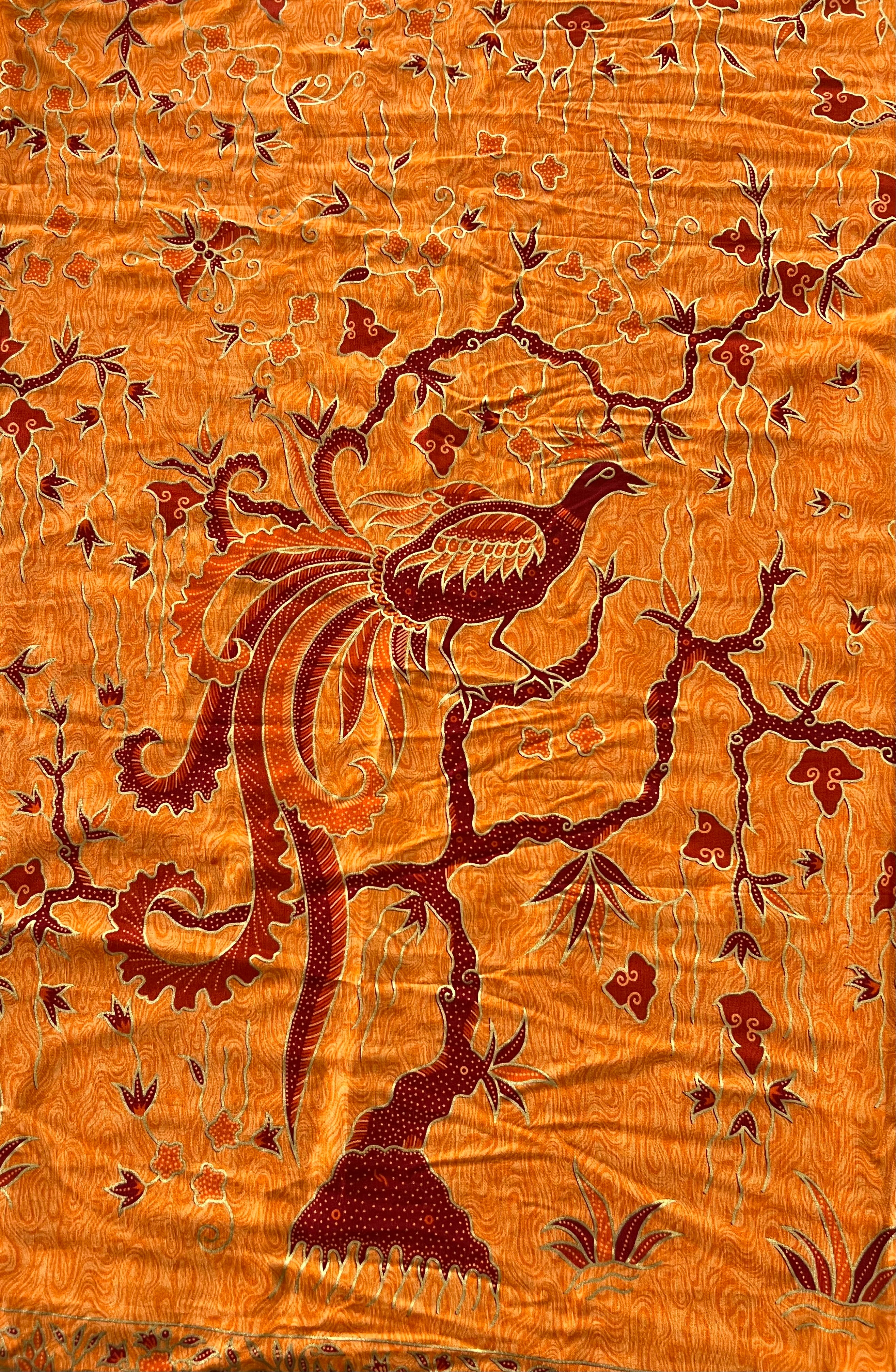 Silk Indonesian Batik - Orange