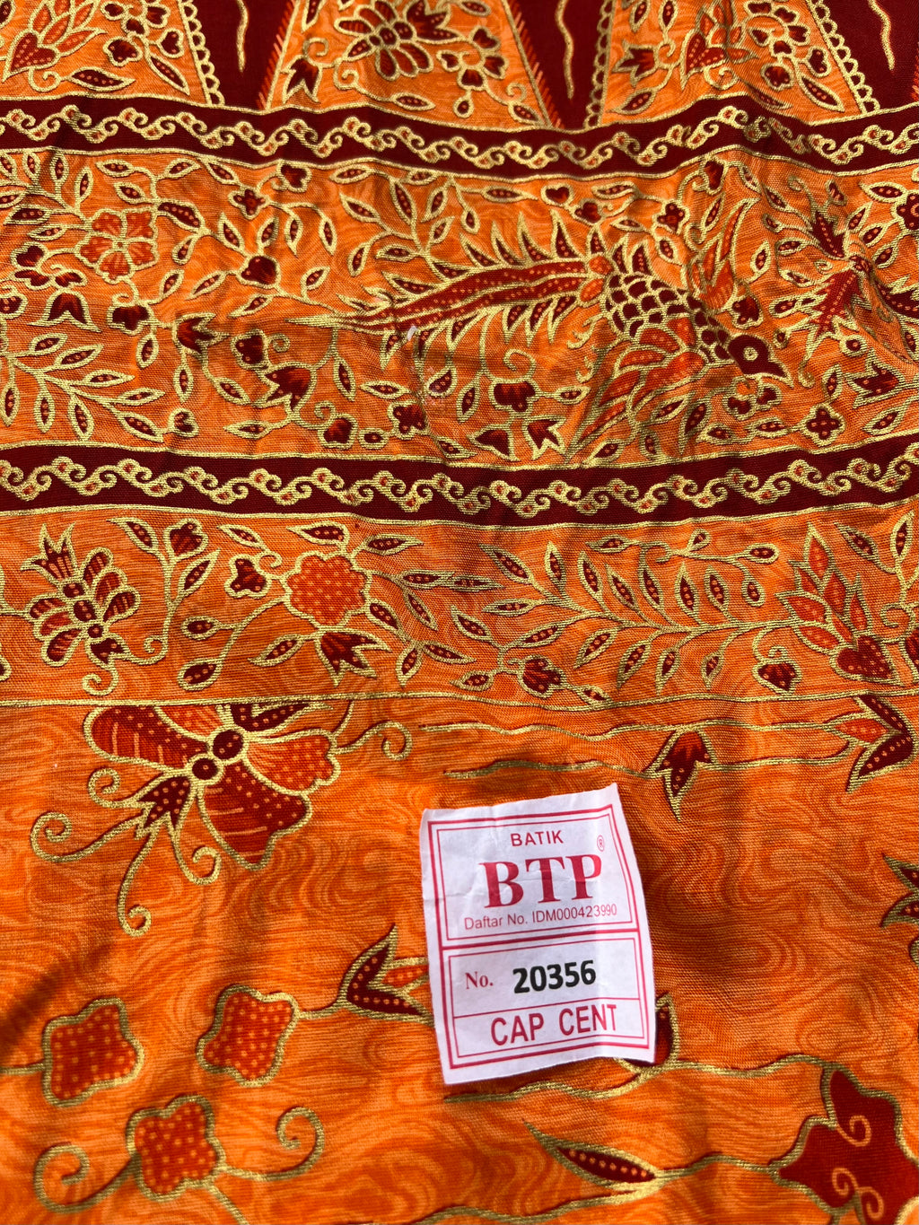 Silk Indonesian Batik - Orange