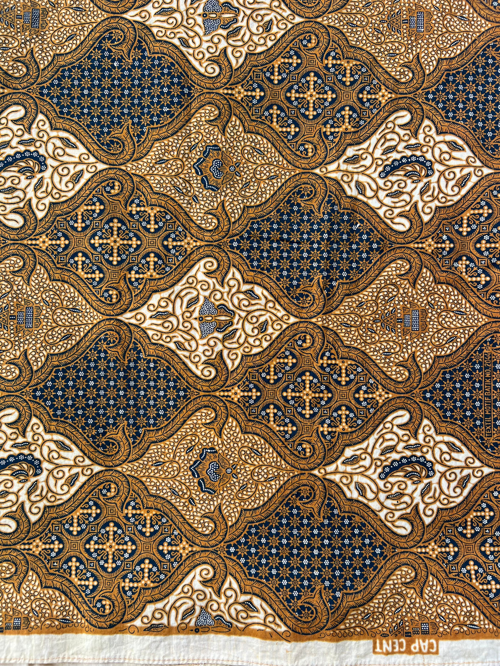 Vintage Indonesian Batik - Gold