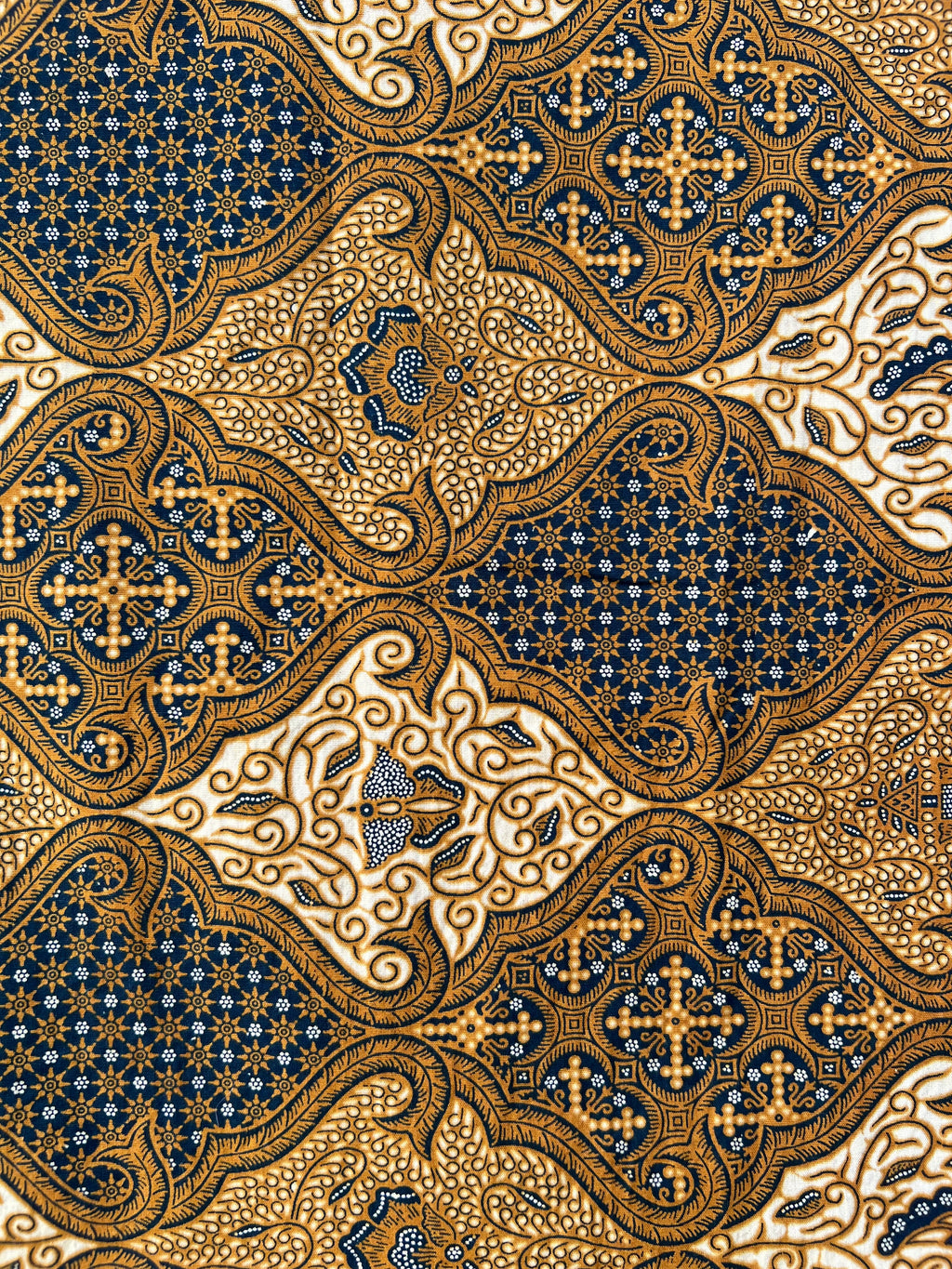 Vintage Indonesian Batik - Gold