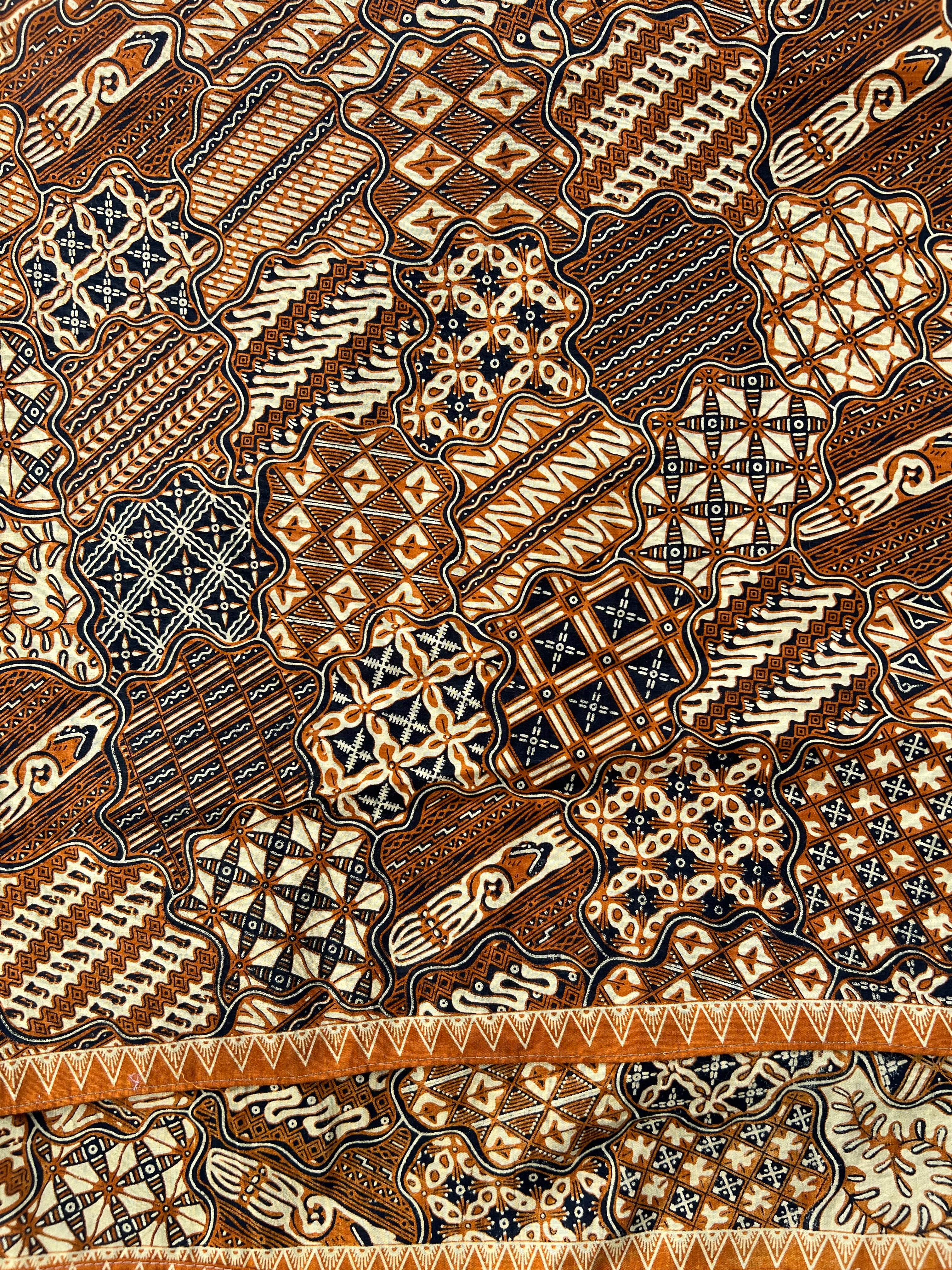 Vintage Indonesian Batik - Orange