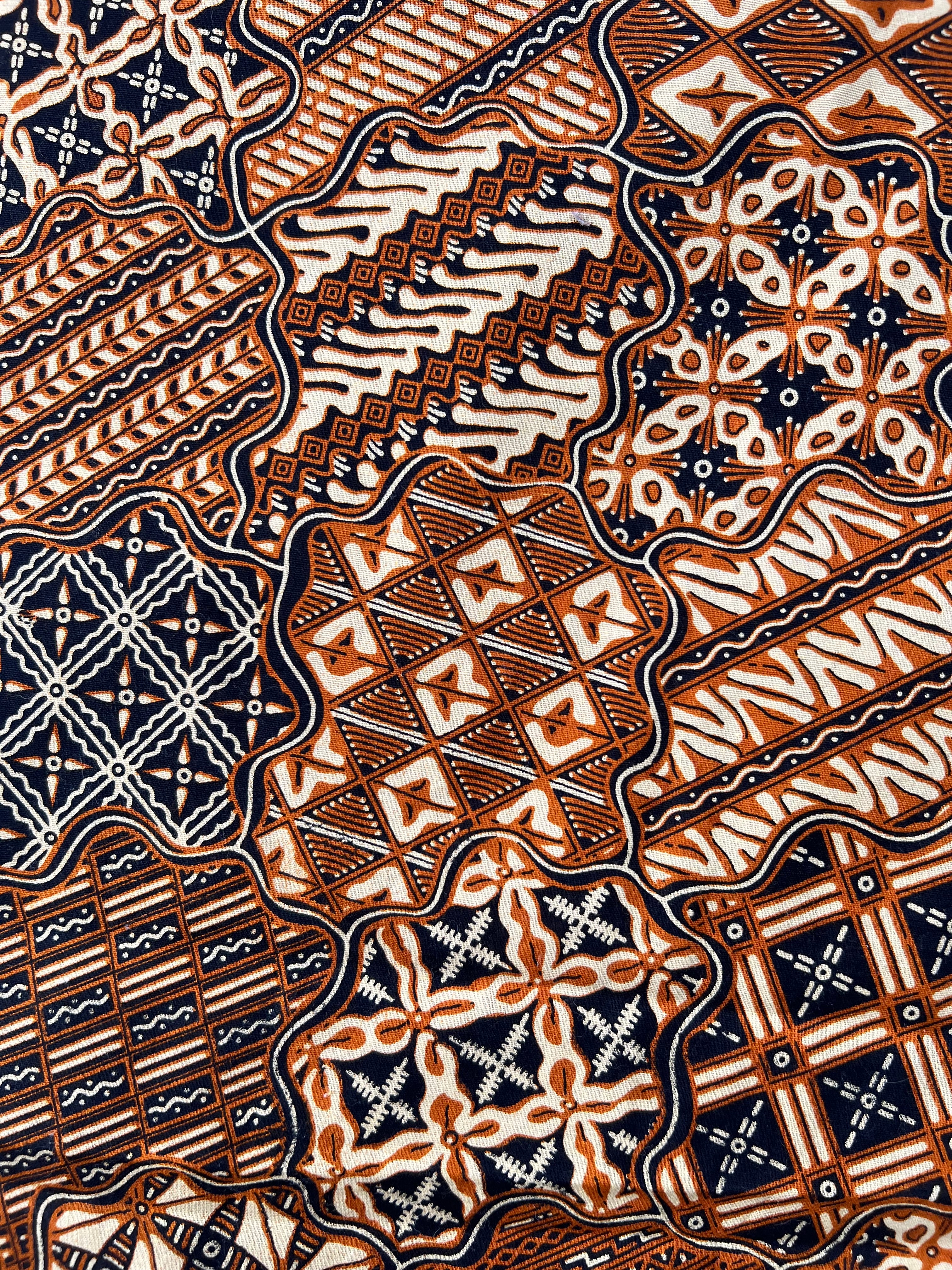 Vintage Indonesian Batik - Orange