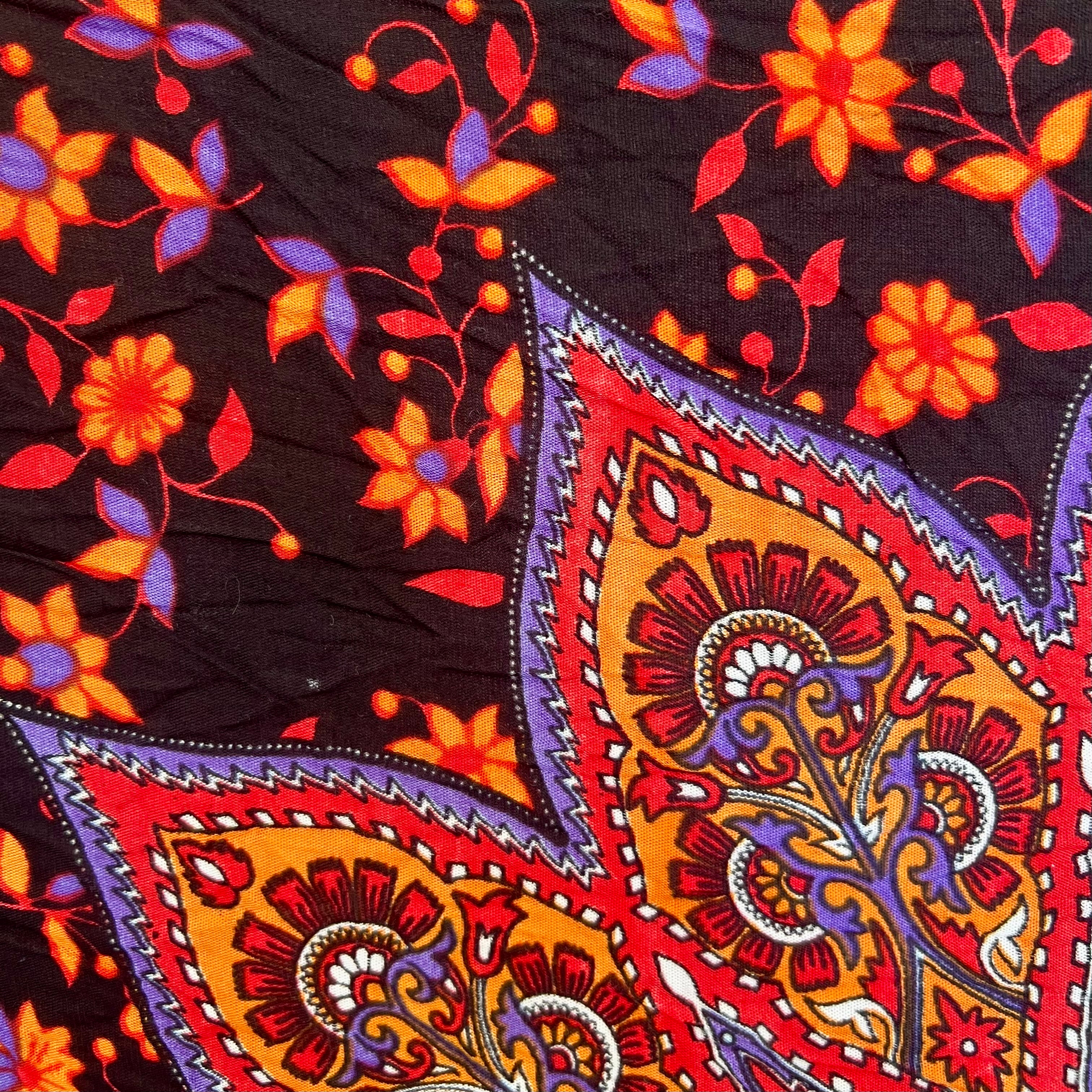 Black & Orange Mandala - Beach Sarong