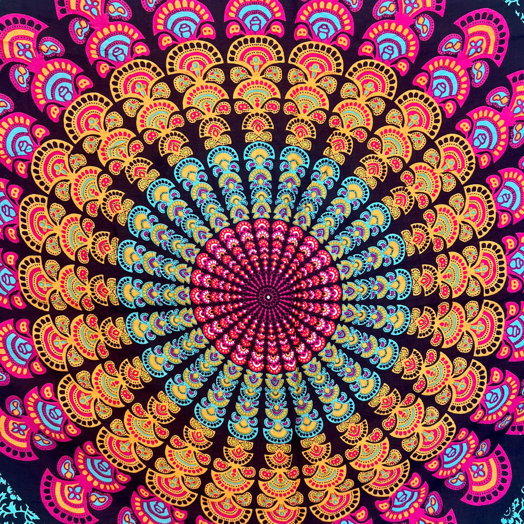 Blue & Pink Mandala - Beach Sarong