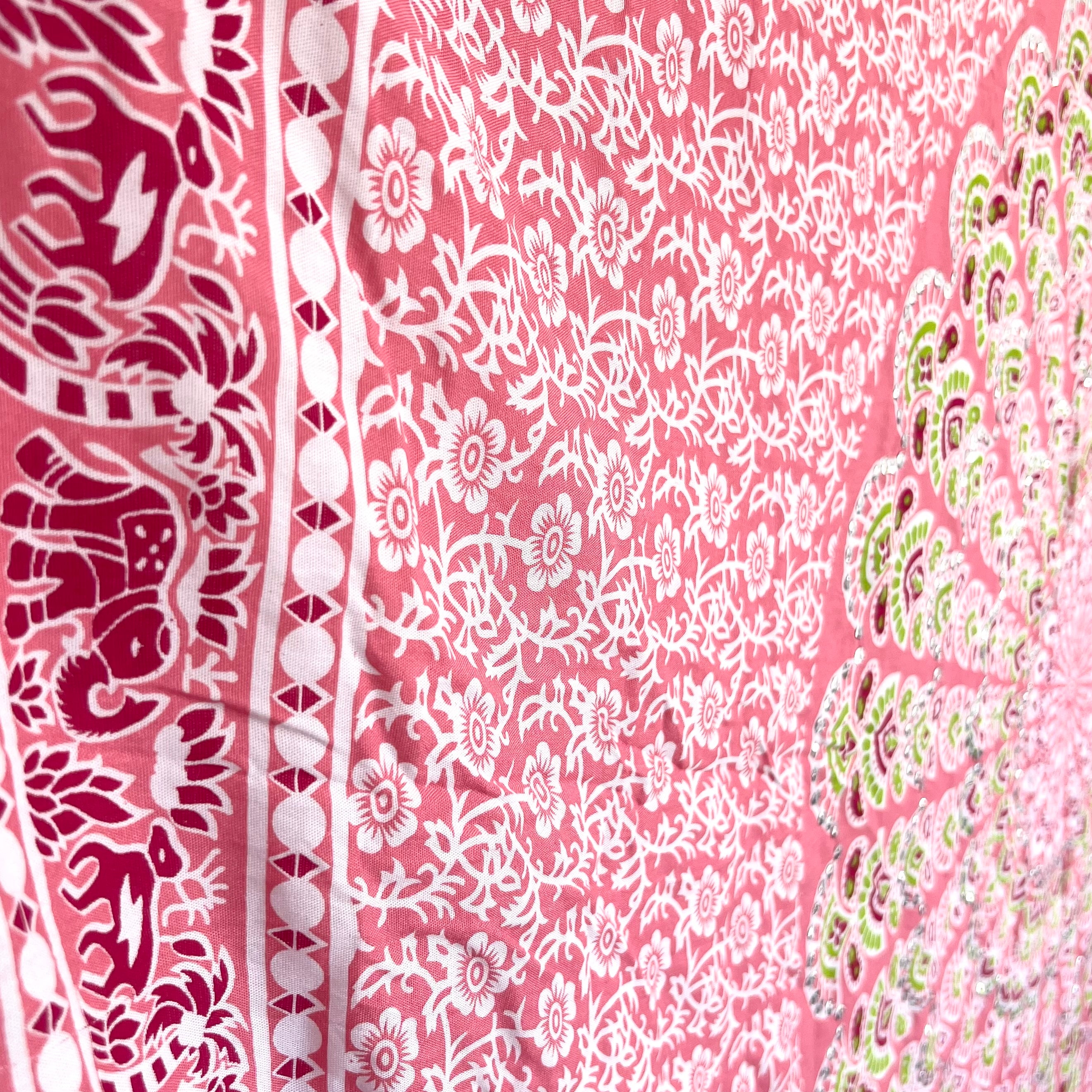 Pink Sequin Mandala - Beach Sarong