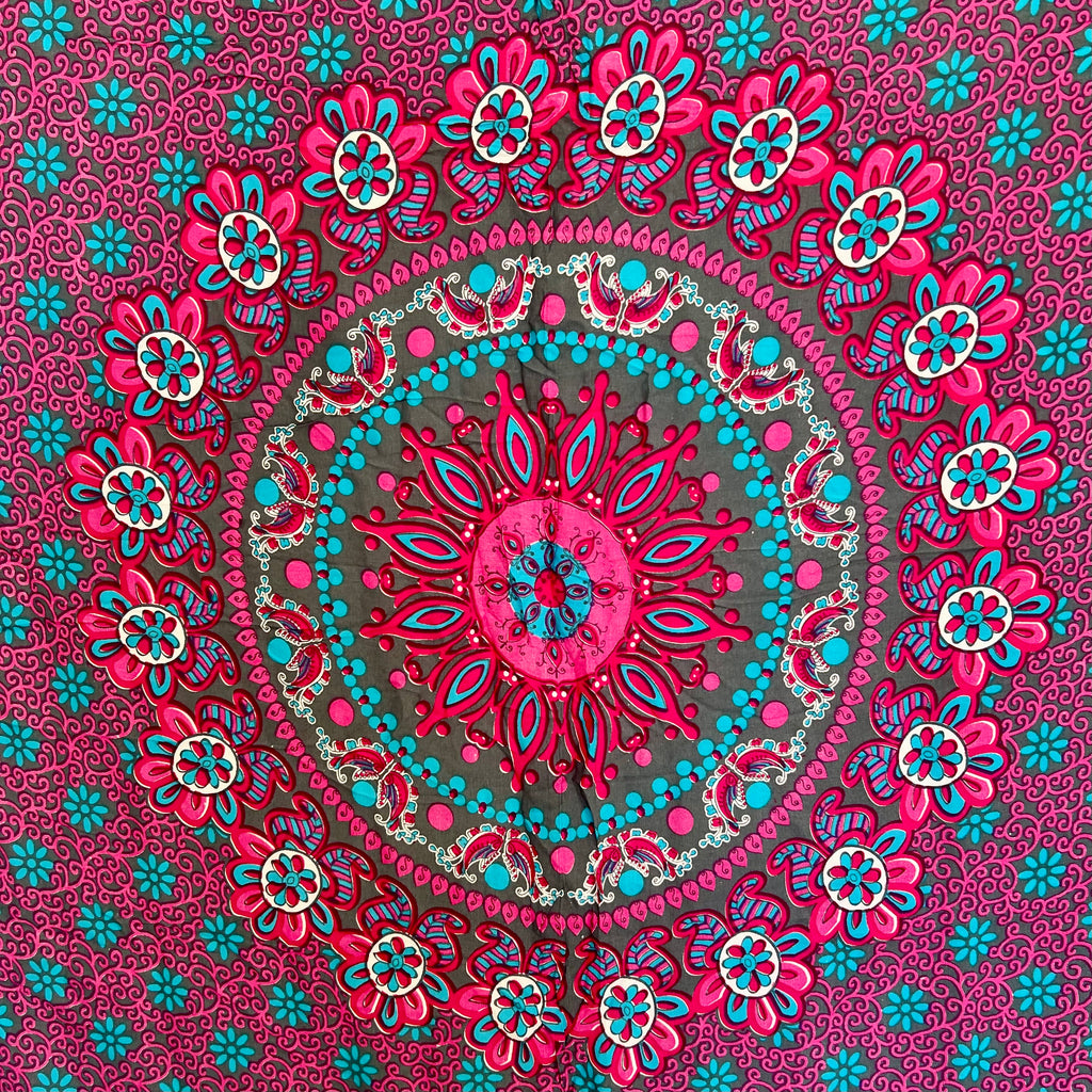 Pink & Blue Mandala - Beach Sarong