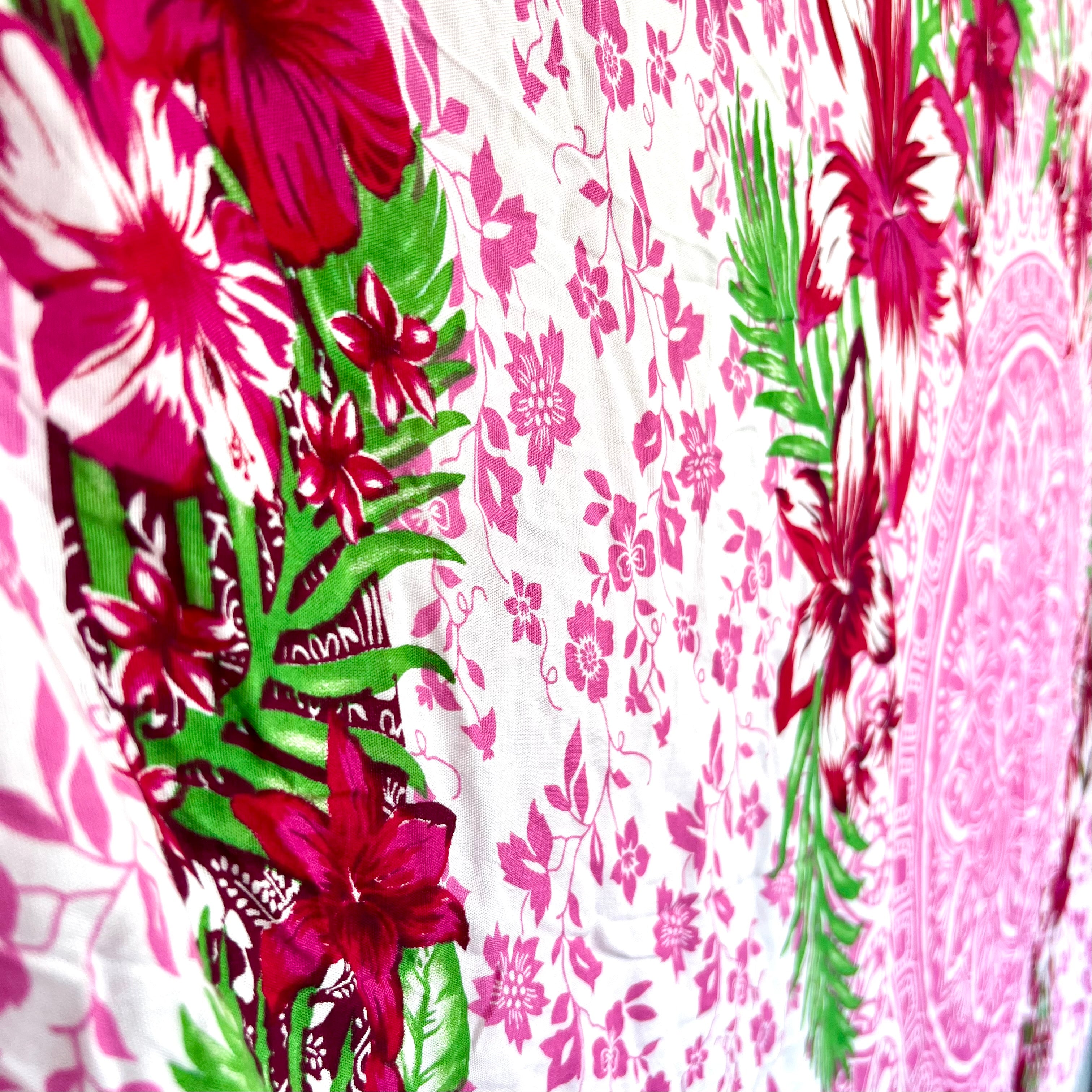 Pink Floral Mandala - Beach Sarong